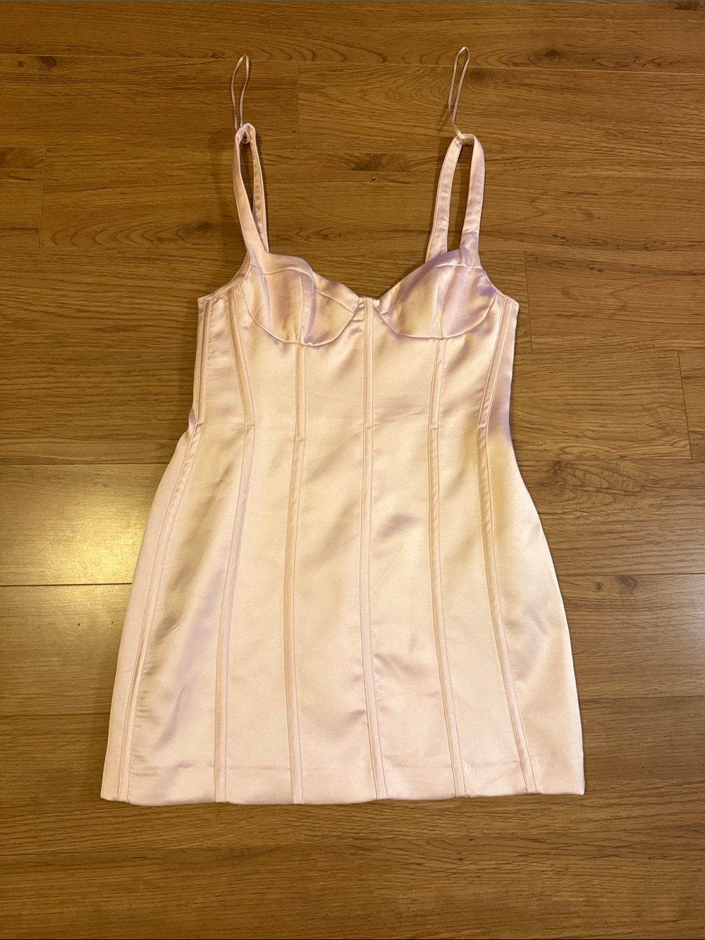 Zara Blush Pink Satin Mini Dress